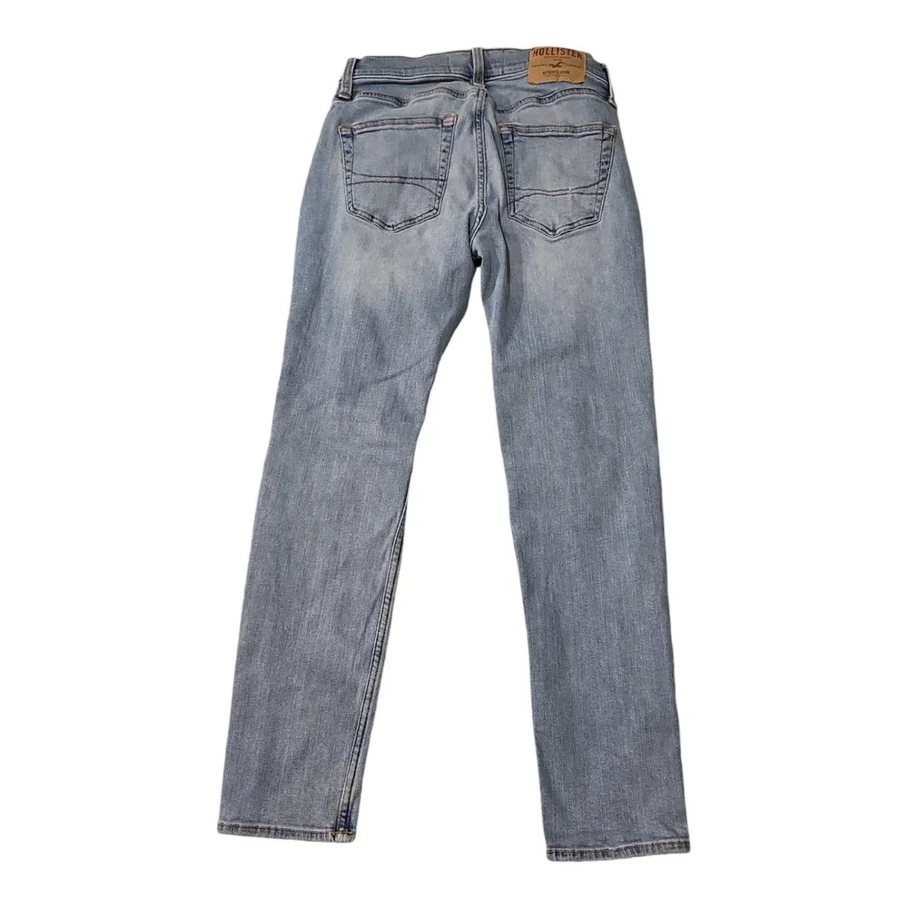 Hollister Regular Fit Mens Blue Athletic Skinny Jeans‎ Light Wash Size 29 X 30